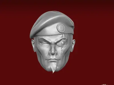 Mayhem with beret head for action figures 3D print model