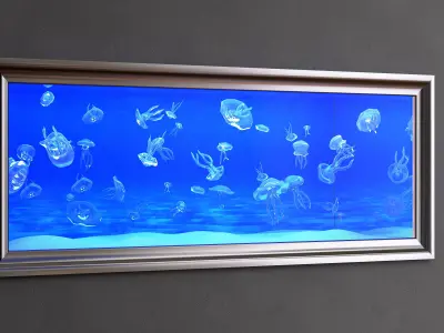 aquarium with jellyfish 3D model