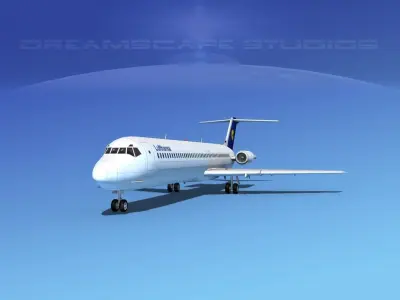 Douglas DC-9-50 Lufthansa 3D model