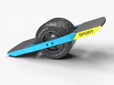 Electric Skateboard 3D model get