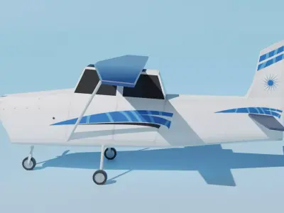 Aircraft 3D Model Low-poly 3D model