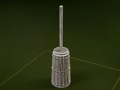 Butter Churner Low-poly 3D model