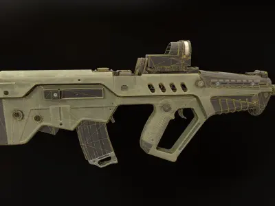 TAR-21 assault rifle Low-poly 3D model