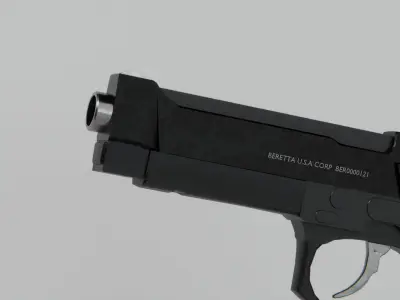 GUN Umarex Beretta M92 FS Black Pistol 3D model
