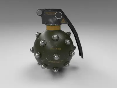 Hand Grenade - Low Poly - Game Ready Low-poly 3D model