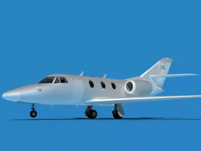 Dassault Falcon 10 V00 3D model