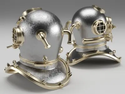 Diver Helmet 3D model