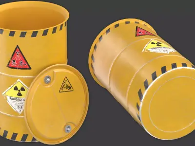 Radioactive Waste Barrel 3D model