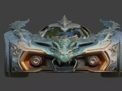 Mythic Dragon Hypercar 3D Model Low-poly 3D model