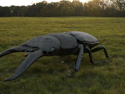 Rigged stag Beetle 3D model