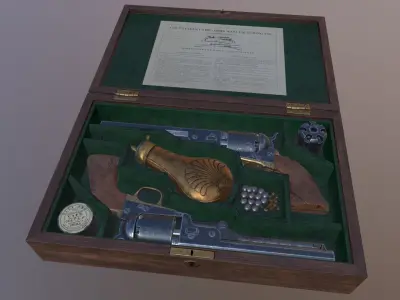 Navy colt 1851  Low-poly 3D model