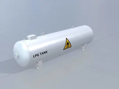 Industrial Gas Tank Low-poly 3D model purchase