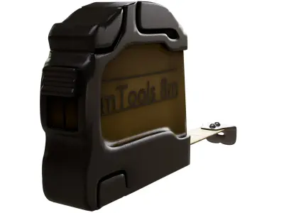 Adjustable tape measurement tool Low-poly 3D model