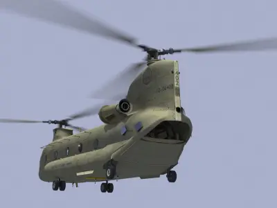 CH-47 Chinook Helicopter US Army 3D model