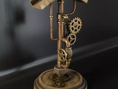 Steampunk headphone stand 3D model