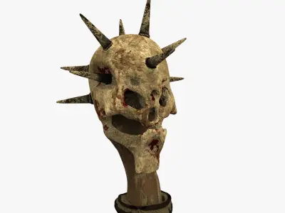 Mace Skull High Quality 3D model