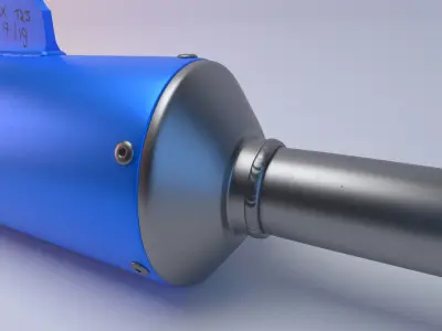 2-Stroke HGS Motocross Exhaust 3D model