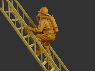 Czechoslovakian firefighter 90s 007 3D print model