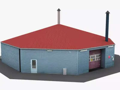 Realistic European City Block Building  22 Low-poly 3D model