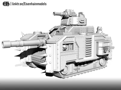 Vorwagen Wargame Tank 3D print model