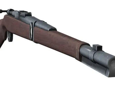Futuristic Riffle Low-poly 3D model