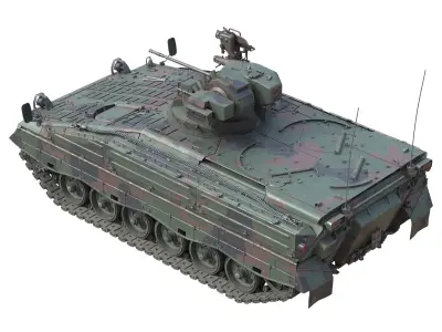 Marder 1A3 infantry fighting vehicle Low-poly 3D model