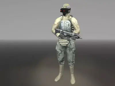 Elite Soldier Low-poly 3D model purchase