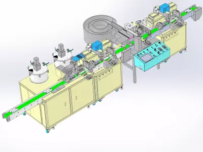 Automated dispensing production line 3D model