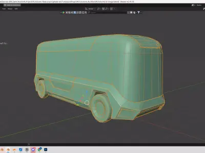 Sci-Fi Futuristic Super Bus Concept Low-poly 3D model