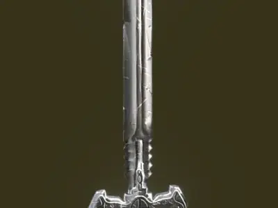 Game ready Sword low-poly Low-poly 3D model