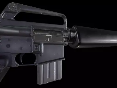 M16A1 Rifle  Low-poly 3D model