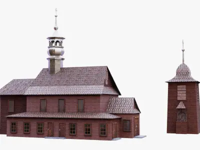 Wooden Church Saint Florian 3D model