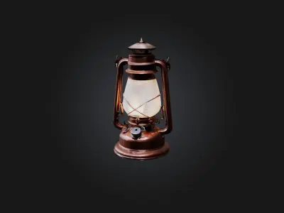 Gas Lantern Low-poly 3D model