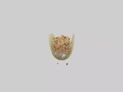 Fish taco model Low-poly 3D model