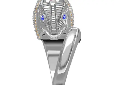 Animal Safari Elephant Ring 3D print model