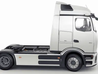 Mercedes eActros 600 with trailer 3D model