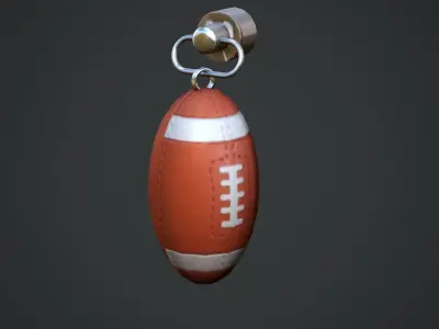 Rugby Ball Weapon Charm - Low Poly Game Ready Low-poly 3D model