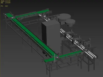 mass production machinery 3D model