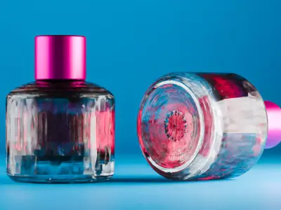 Luxury Perfume Bottle 3D Model Glass Cosmetic Packaging Free 3D model