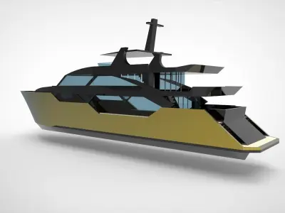 Super Yacht 3D model
