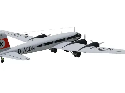 Focke-Wulf Fw 200 Condor Low-poly 3D model