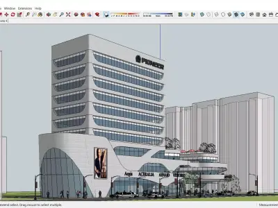 Sketchup Commercial Complex M2 3D model