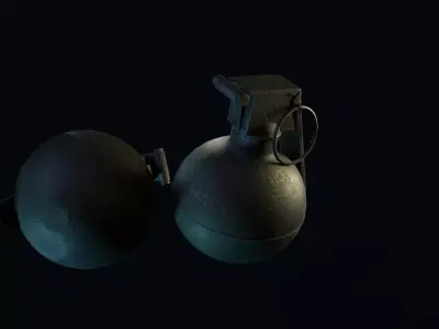 hand grenade Low-poly 3D model purchase