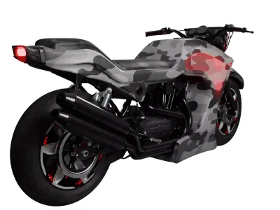  Military Motorcycle 3D model