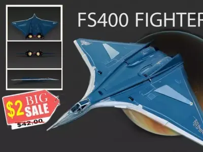 FS400 Fighter 3D Model 3D model