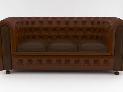 leather sofa 3D model