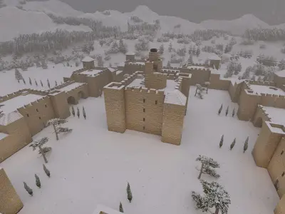 Basic Medieval Castle 3D model get