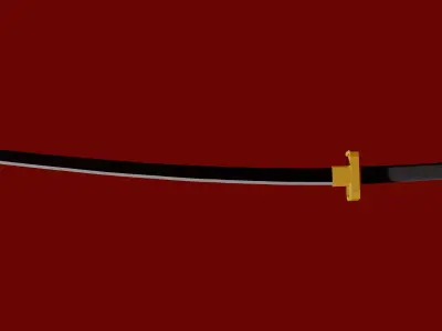 katana Low-poly 3D model 8
