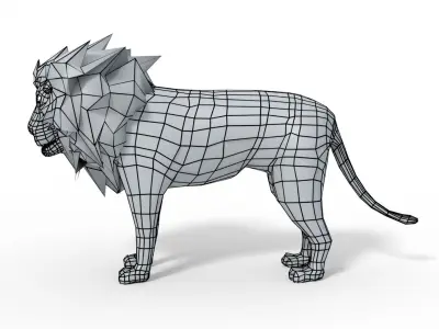 3D Lion Model Low-poly 3D model