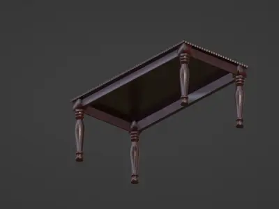 Furniture Dining Table Traditional Low-poly 3D model